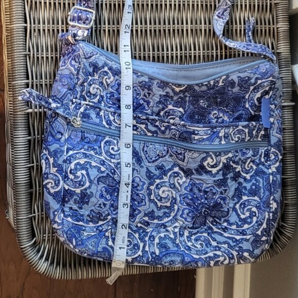 Waverly Crossbody Shoulder Bag in Floral Blue Print - Picture 9 of 15